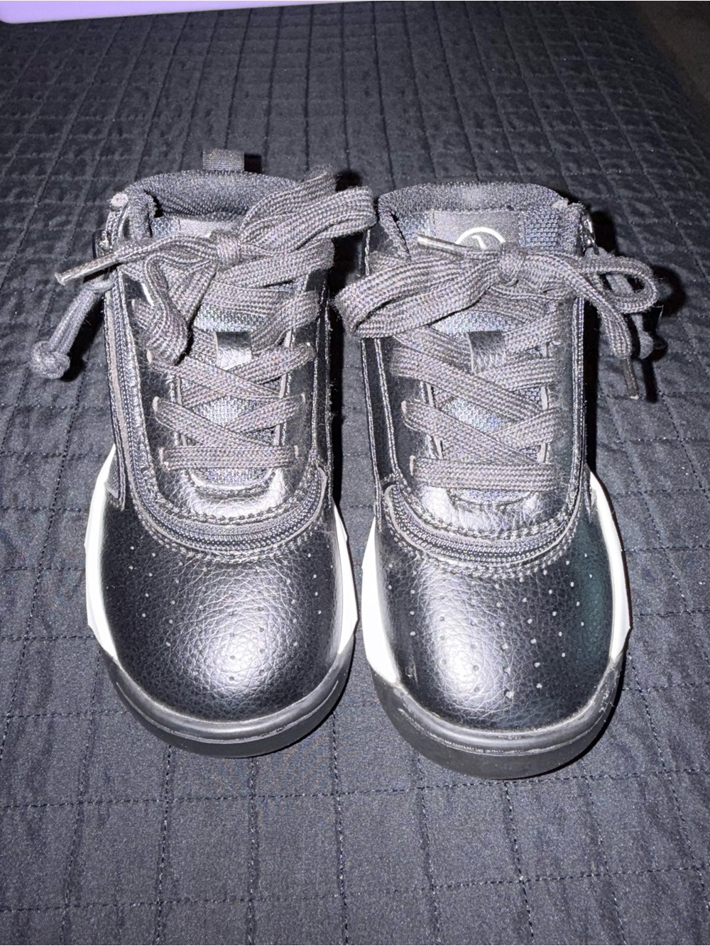 Billy Footwear Black Sneakers with White Side Accents - Kids